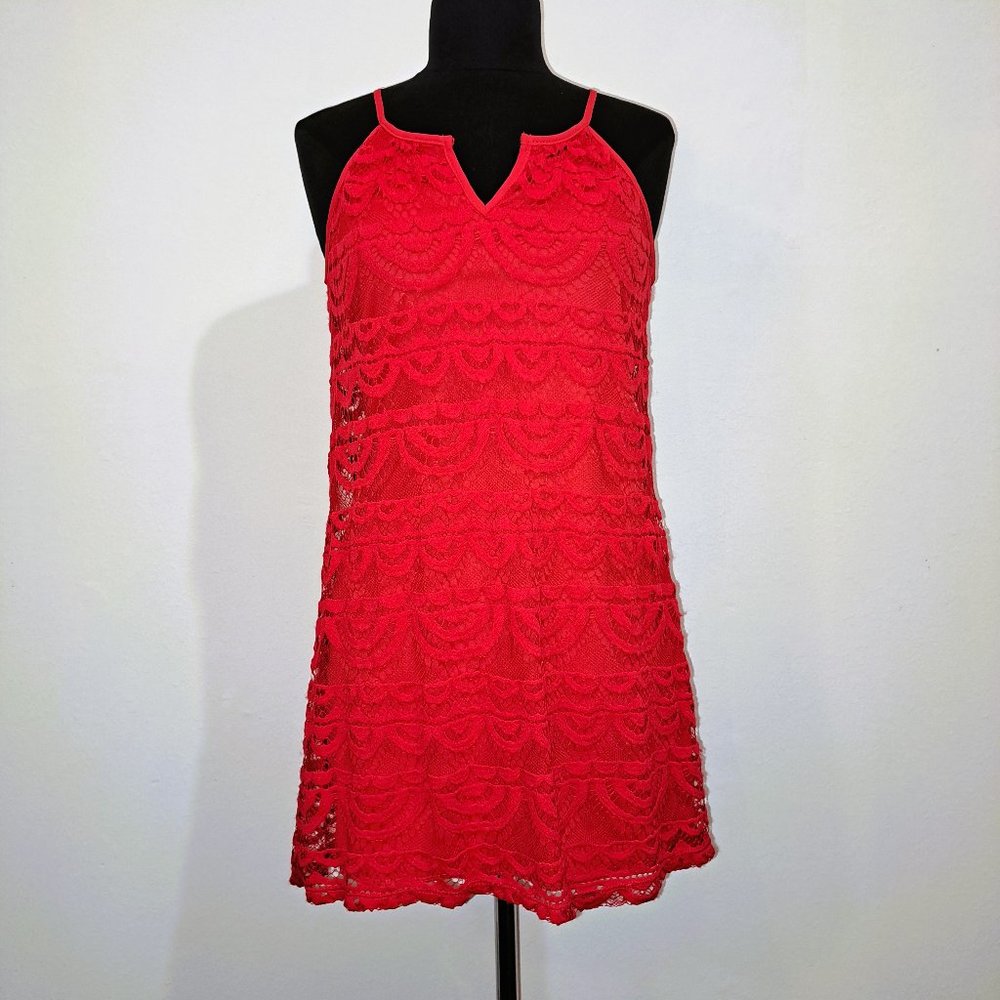 Lily Rose Juniors Mini Dress Red Color Size Small Great Condition